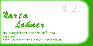 marta lohner business card